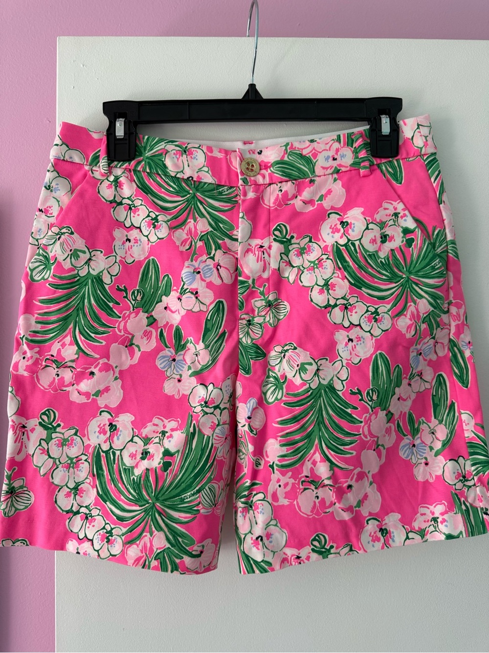 Lilly Pulitzer size 6 Gretchen shorts 7 inch inseam Roxy pink worth a look